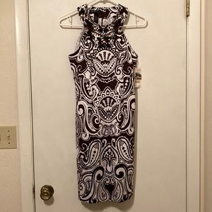 International concepts brown beaded dress